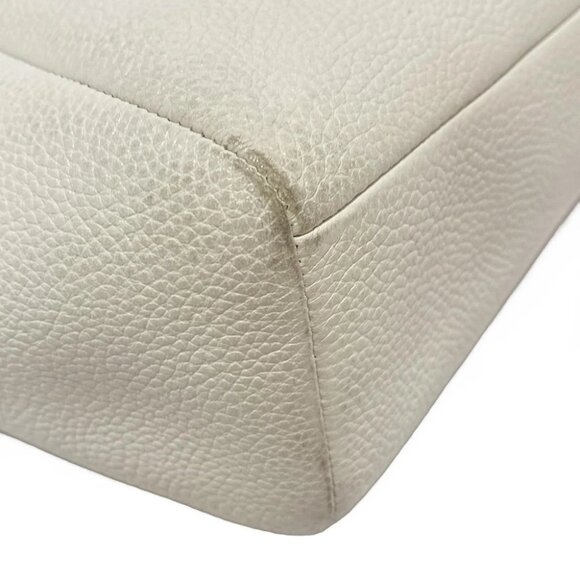 Auth COACH Pebbled Leather Prairie Satchel 34340 Cream Leather - Handbag - Picture 4 of 12